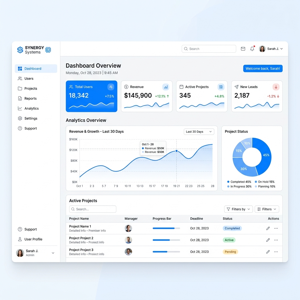 Muestra de proyecto: Sistema de Gestión ERP